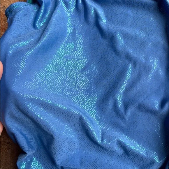 GK Iridescent Blue Leotard Adult XS - Picture 3 of 5